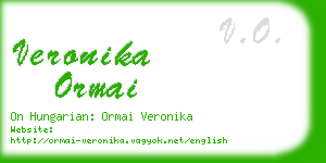 veronika ormai business card